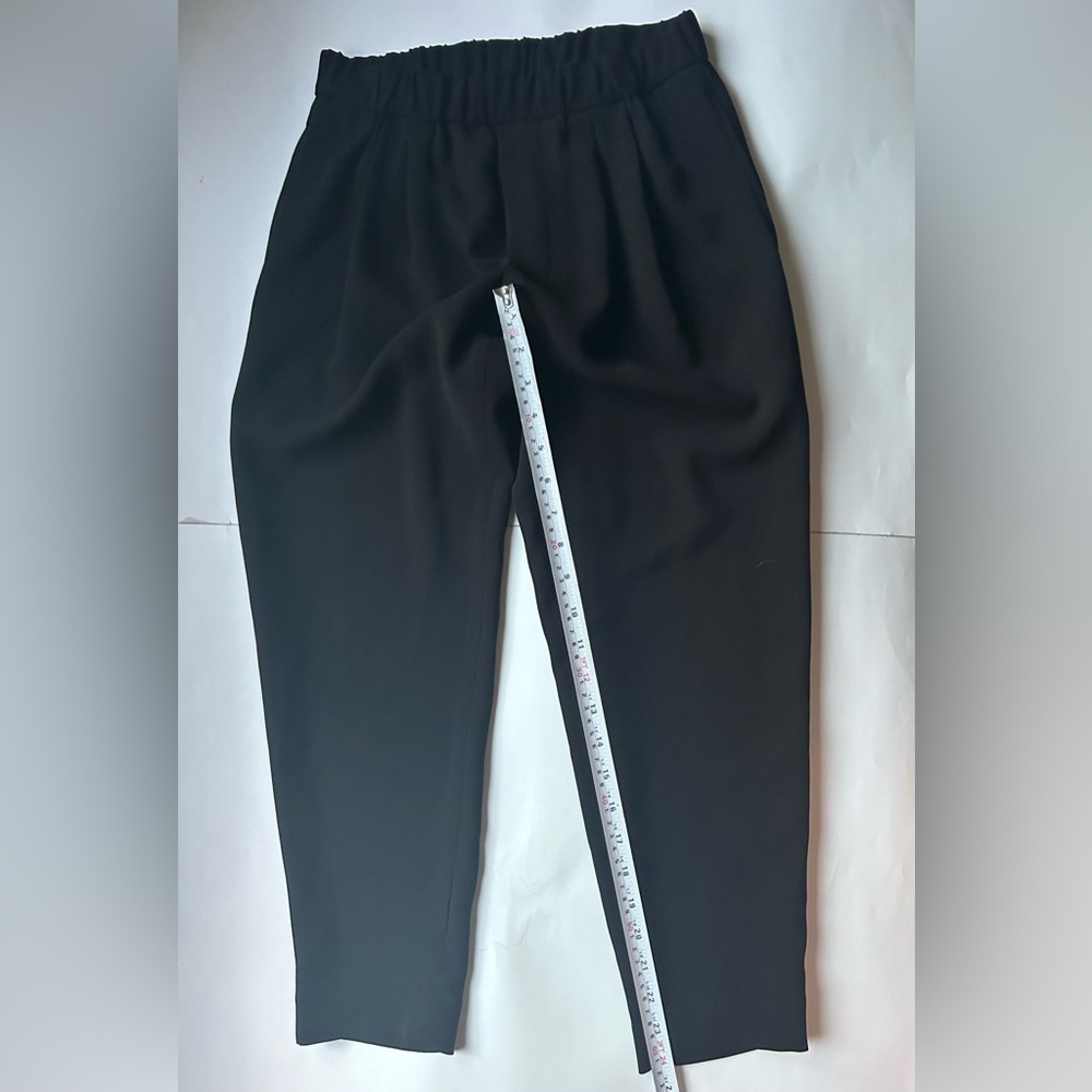 Nili Lotan Cropped Slouchy Acetate Blend Pant Black Trousers Womens Size xs - Picture 6 of 9